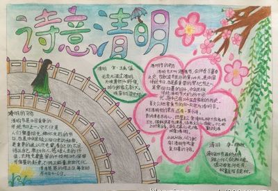 清明節(jié)手抄報(bào)黑白色